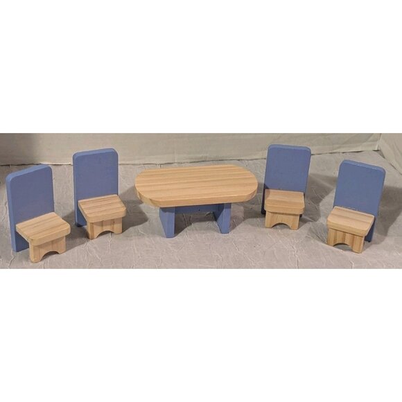 Le Toy Van Wooden Dollhouse Furniture Kitchen Living Room Dining Mini Set Of 11 - Picture 5 of 16